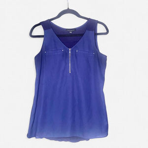 Clasdic Blue Zip Tank from Fortune & Ivy